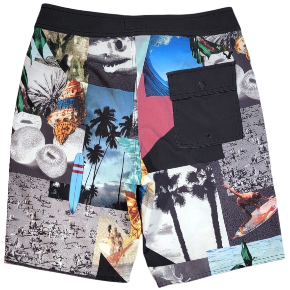 Men's American Eagle Beach/Surf Patchwork Board S… - image 2